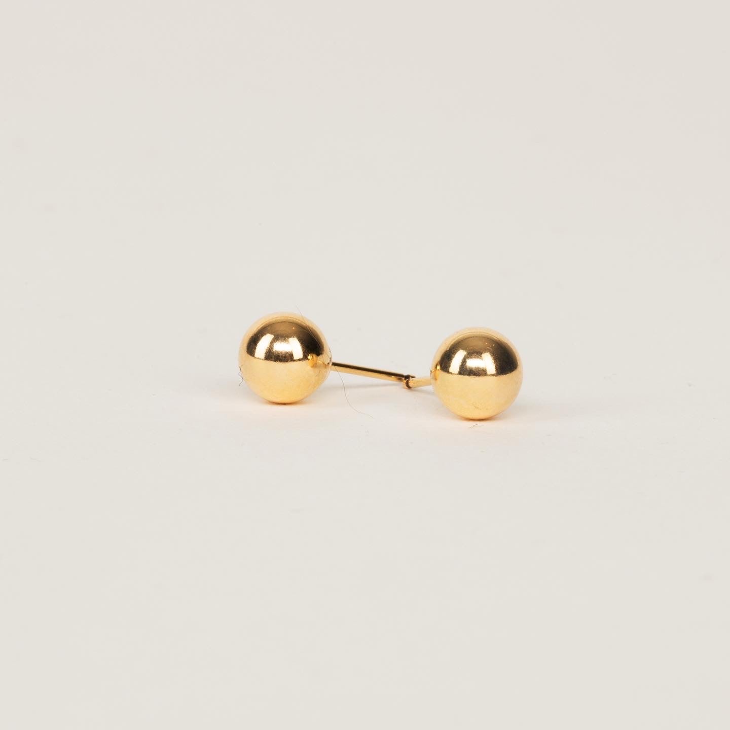 Gold Ball Studs Large Black Owned Everything