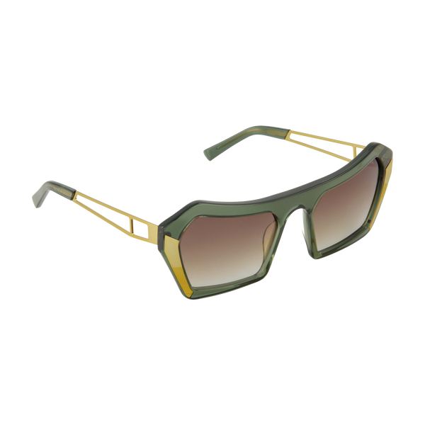 Oversized Sunglasses - Olive Green