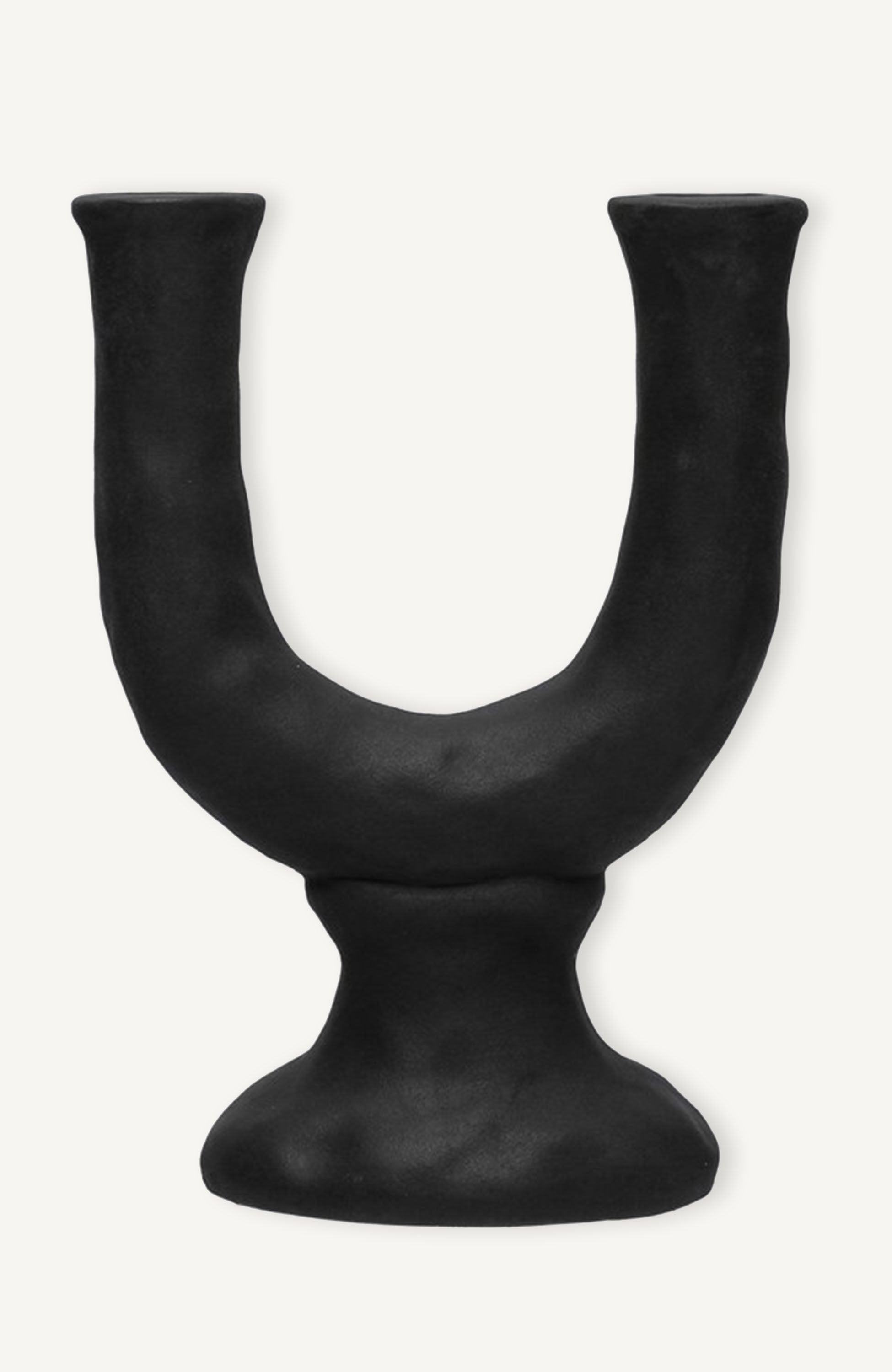 Stoneware Taper Holder Black Owned Everything