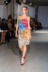 Amalia Patch Work Satin Dress