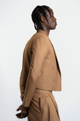 Bastien Tan Cropped Suit