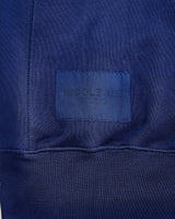 Label-Stitch Blue Hooded Cotton Sweatshirt