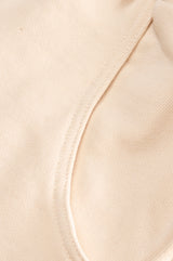 Label-Stitch Off-White Cotton Flare Sweatpants