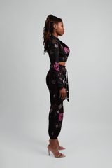 Flora Fitted Cropped Denim Set