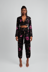 Flora Fitted Cropped Denim Set