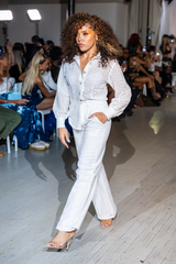 Florence White Eyelet Two-Piece Pants Set