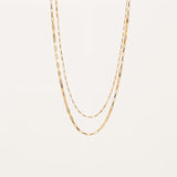 Everyday Linked Necklace Double Stack Set
