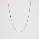Diamond Cut Disk Chain Necklace