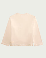 Cotton Off-White Initialed No-Rib Sweatshirt