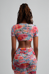 Holly Ruched Floral Print Set