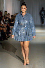 Michelle Sequin Denim Dress