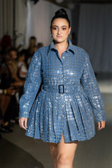 Michelle Sequin Denim Dress