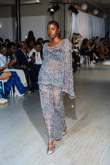 Naomi Sequin Long Two-Piece Skirt Set