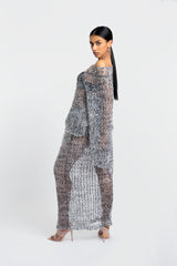 Naomi Sequin Long Two-Piece Skirt Set