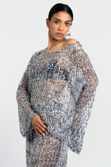 Naomi Sequin Long Two-Piece Skirt Set