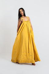 Paola Mustard Maxi Boho Dress
