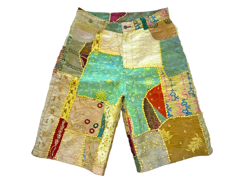 Golden Trail Patchwork Shorts