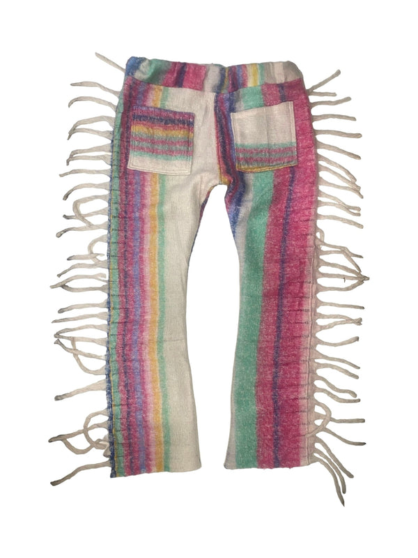 Pastel Striped Super Fringe Pants