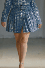 Michelle Sequin Denim Dress