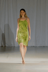 Aliana Silk Leopard Imprint Slip Dress