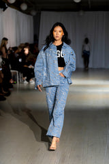 Blair Transparent Marbled Denim Jacket