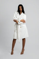 Bianca Quilted Vegan Leather Trench Coat