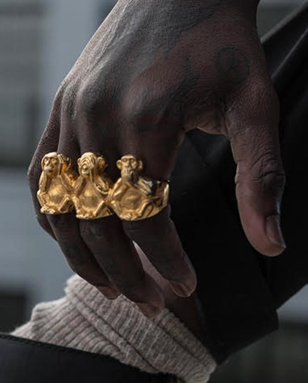 THREE WISE MONKEYS FINGER RING – Black Owned Everything