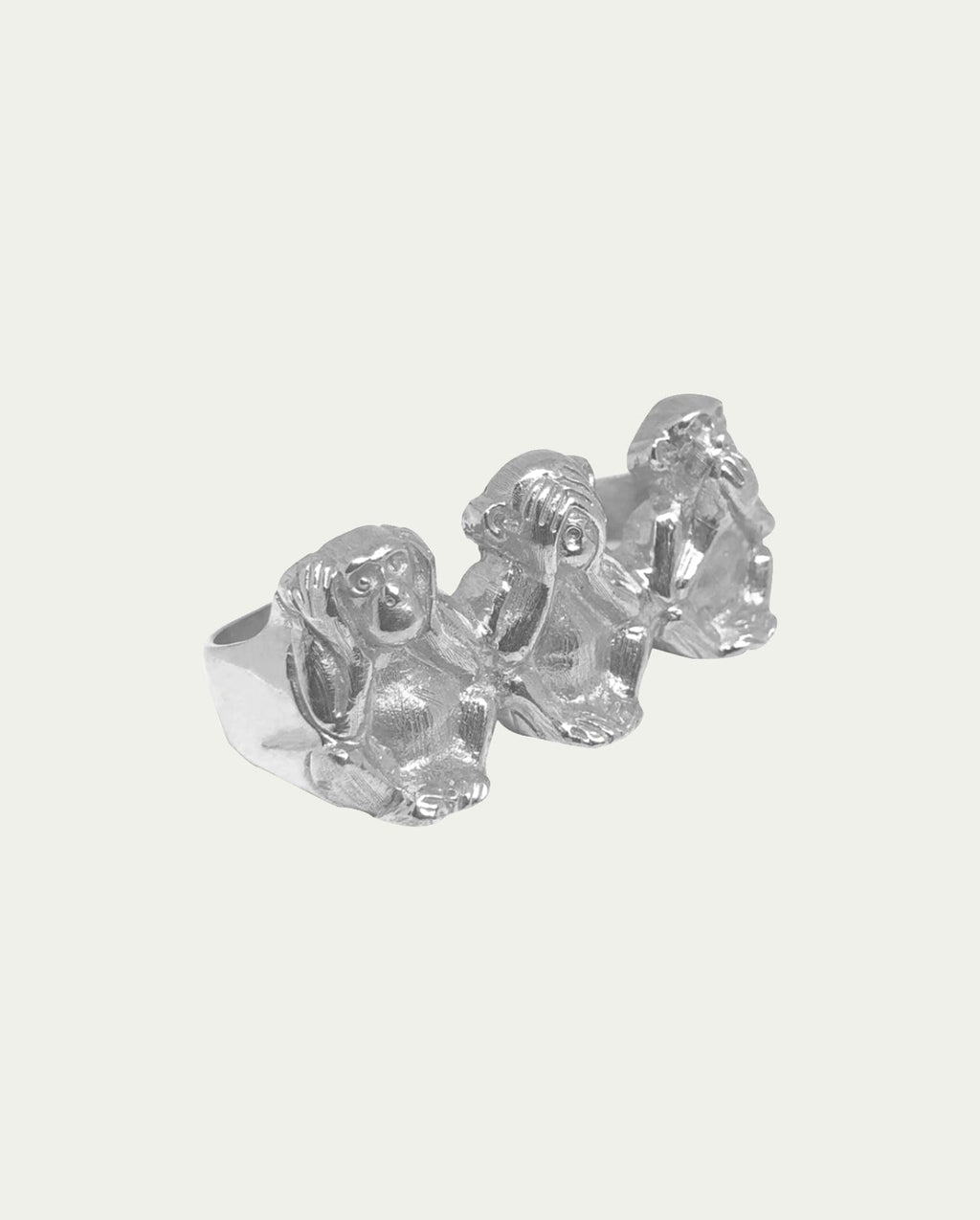 THREE WISE MONKEYS 3 FINGER RING – Black Owned Everything