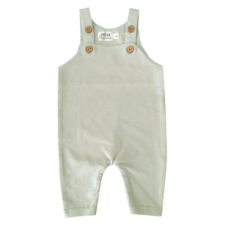 organic baby overalls | sage