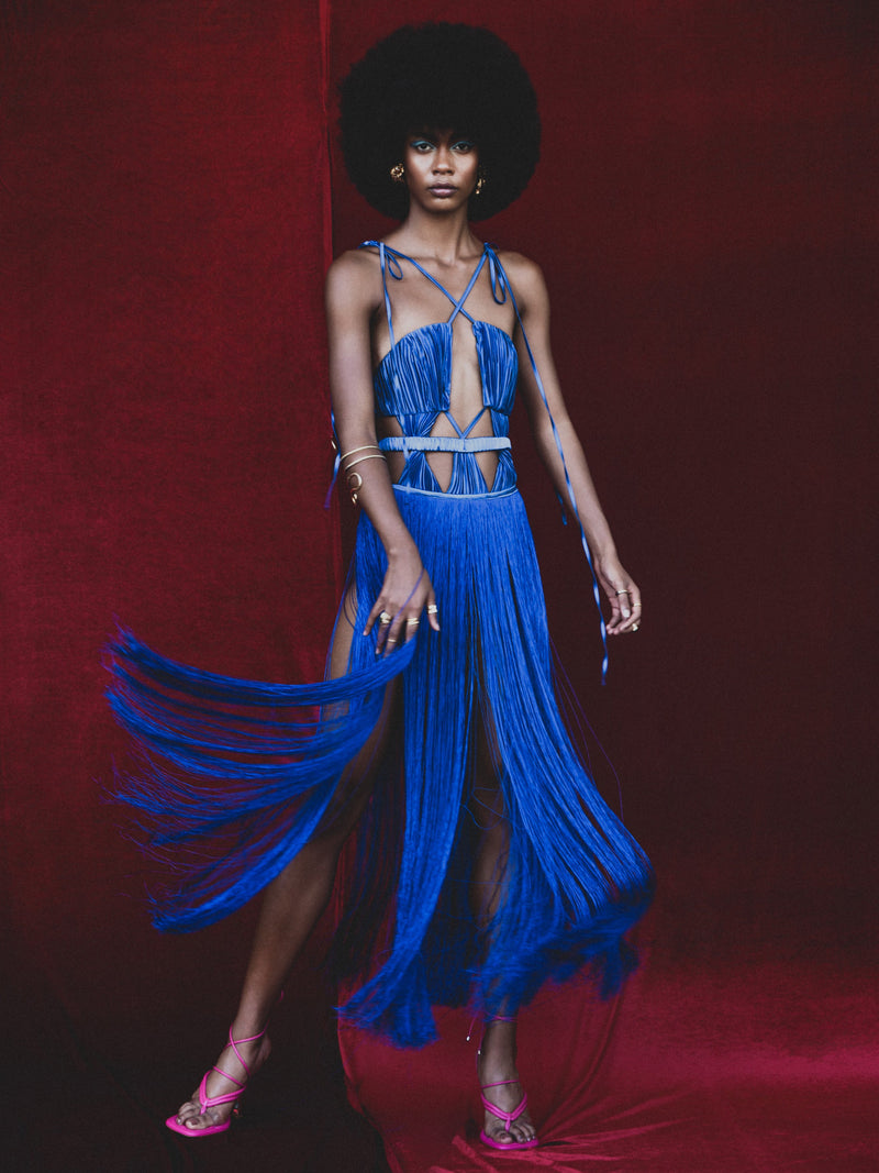 feeling fringe midi dress Fringe Midi Dress