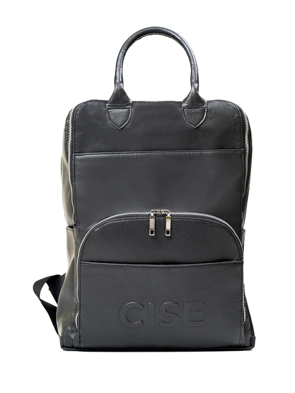CISE - Vegan Leather Backpack (Black)