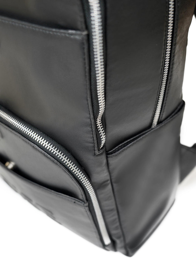 Black Vegan Leather Backpack – THREESIXFIVE