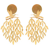 Gold Tropical Tapestry Earrings