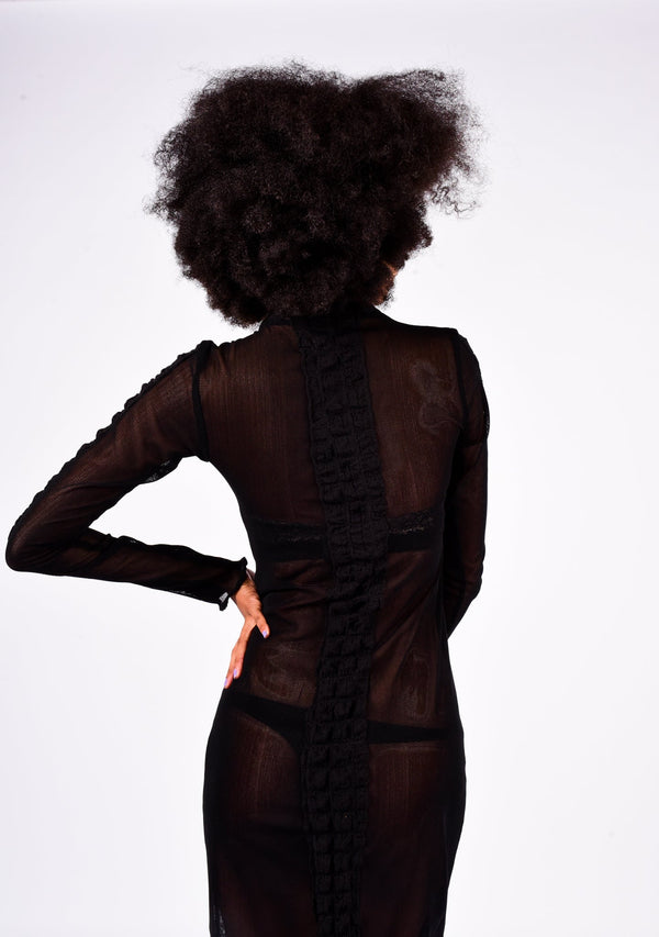 Waffle Strip Dress