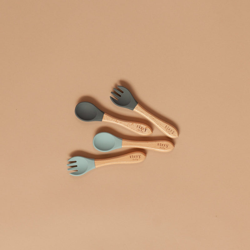 Silicone Spoon and Fork Set (Taupe) – Black Owned Everything