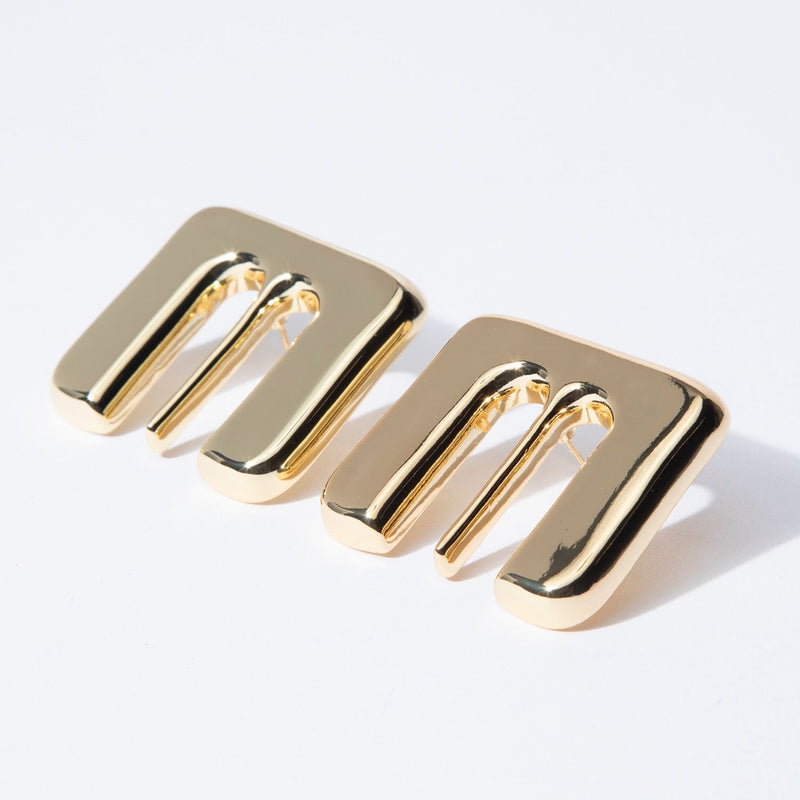 XL Gold Plated Murway Earrings (Pair)