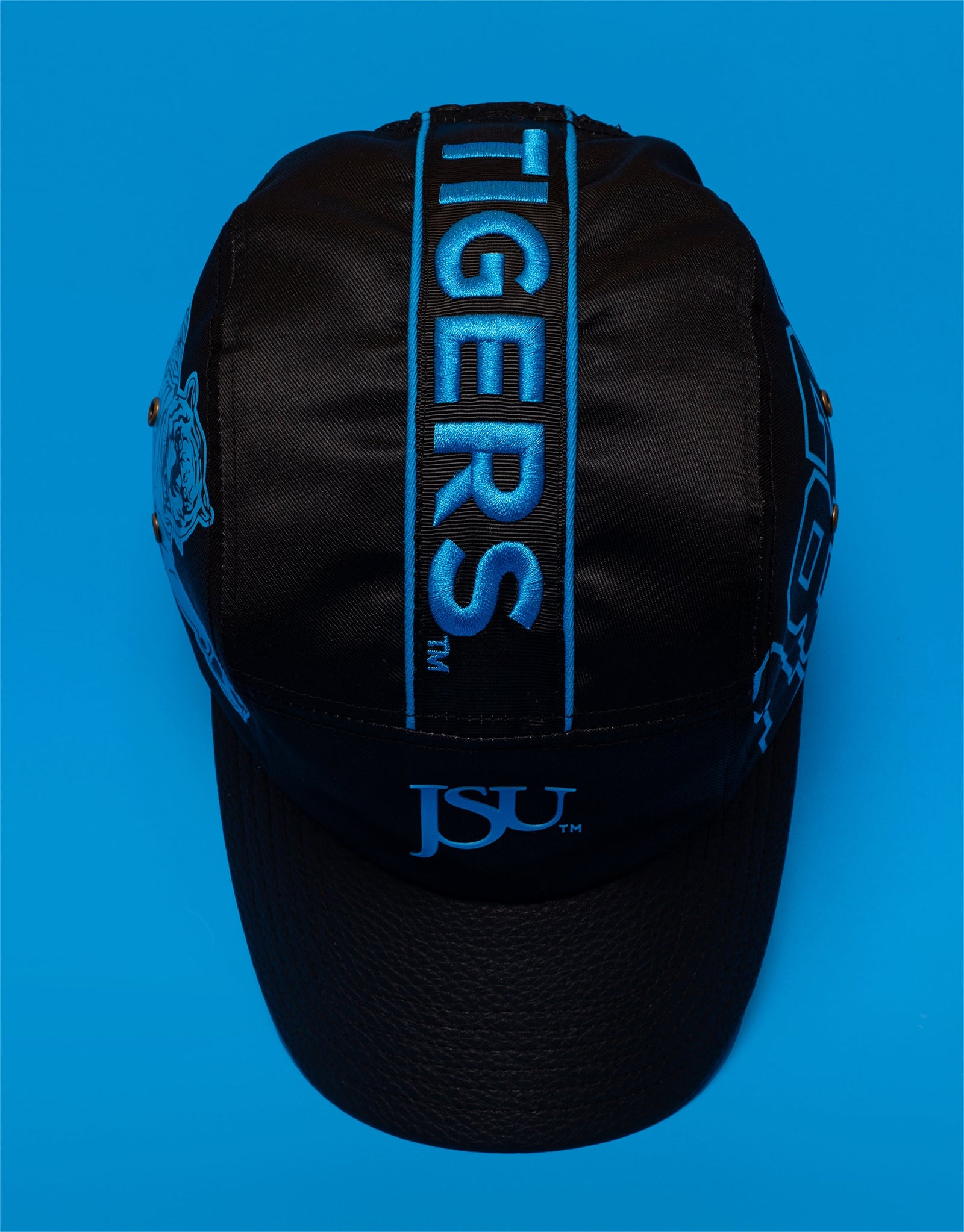 Jackson State University Tigers Baseball Hat – Embroidered, Adjustable Strap, Pigment Dyed, Style A - View #10