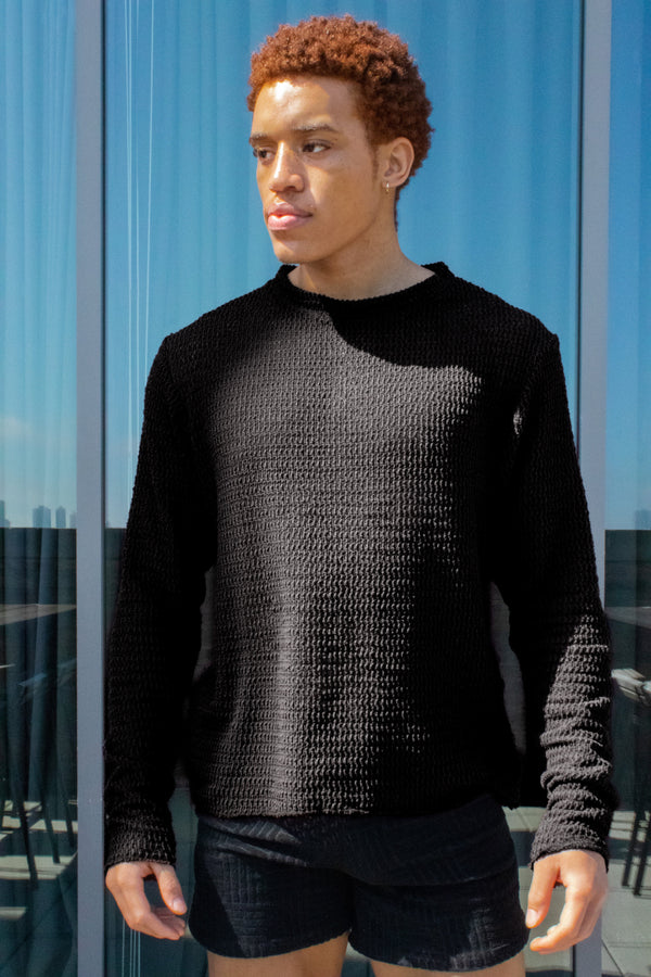 Long Sleeve Crochet Shirt