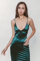 EMERALD BACKLESS GOWN