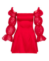 CLOUD SILK DRESS (RED)