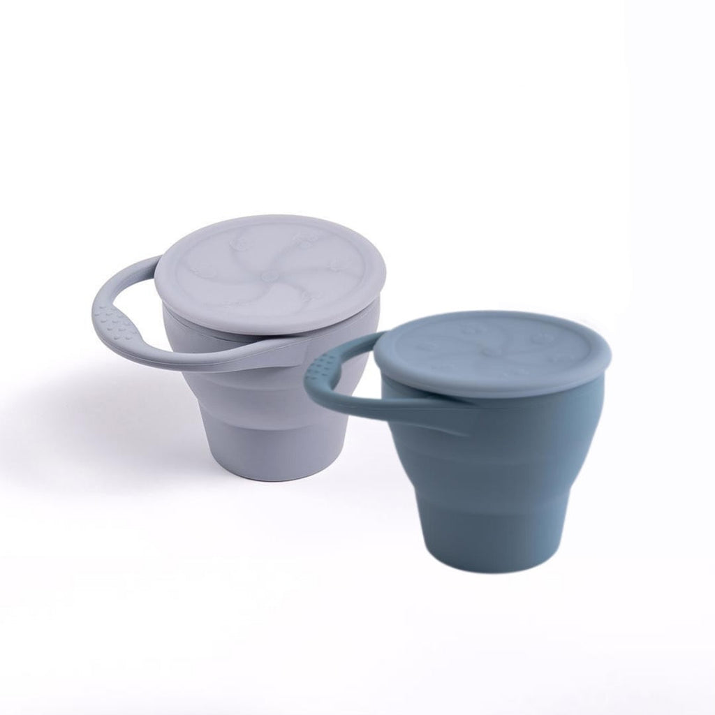 Collapsable Silicone Snack Cups - Sage & Sand