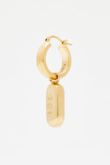 Gold "701" Drop Earrings