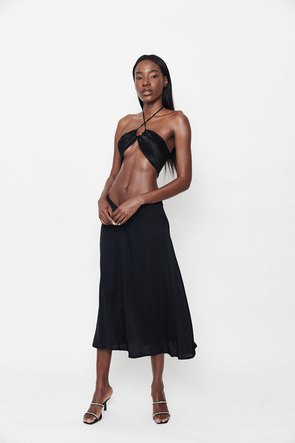 DAHLIA SILK HALTER TOP