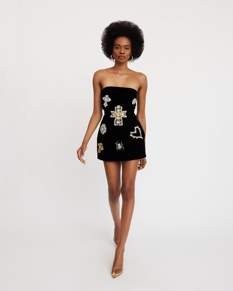 Buy Globus Women Black Embellished One Shoulder Party Bodycon Dress online