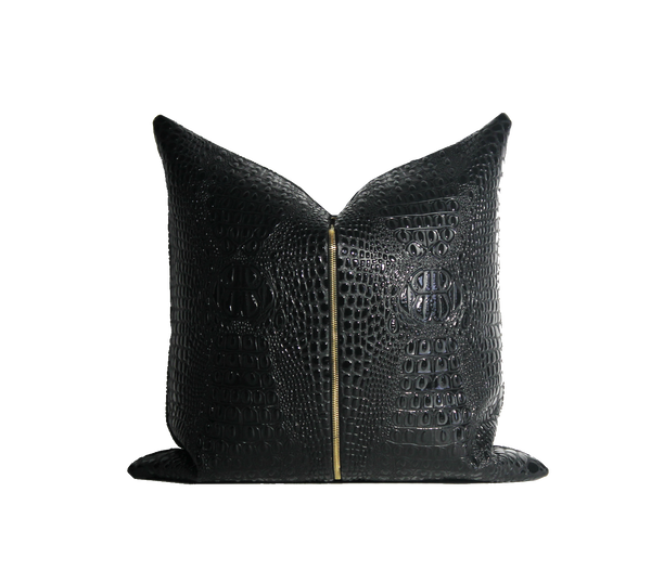 NOIR © Crocodile Skin Pillow