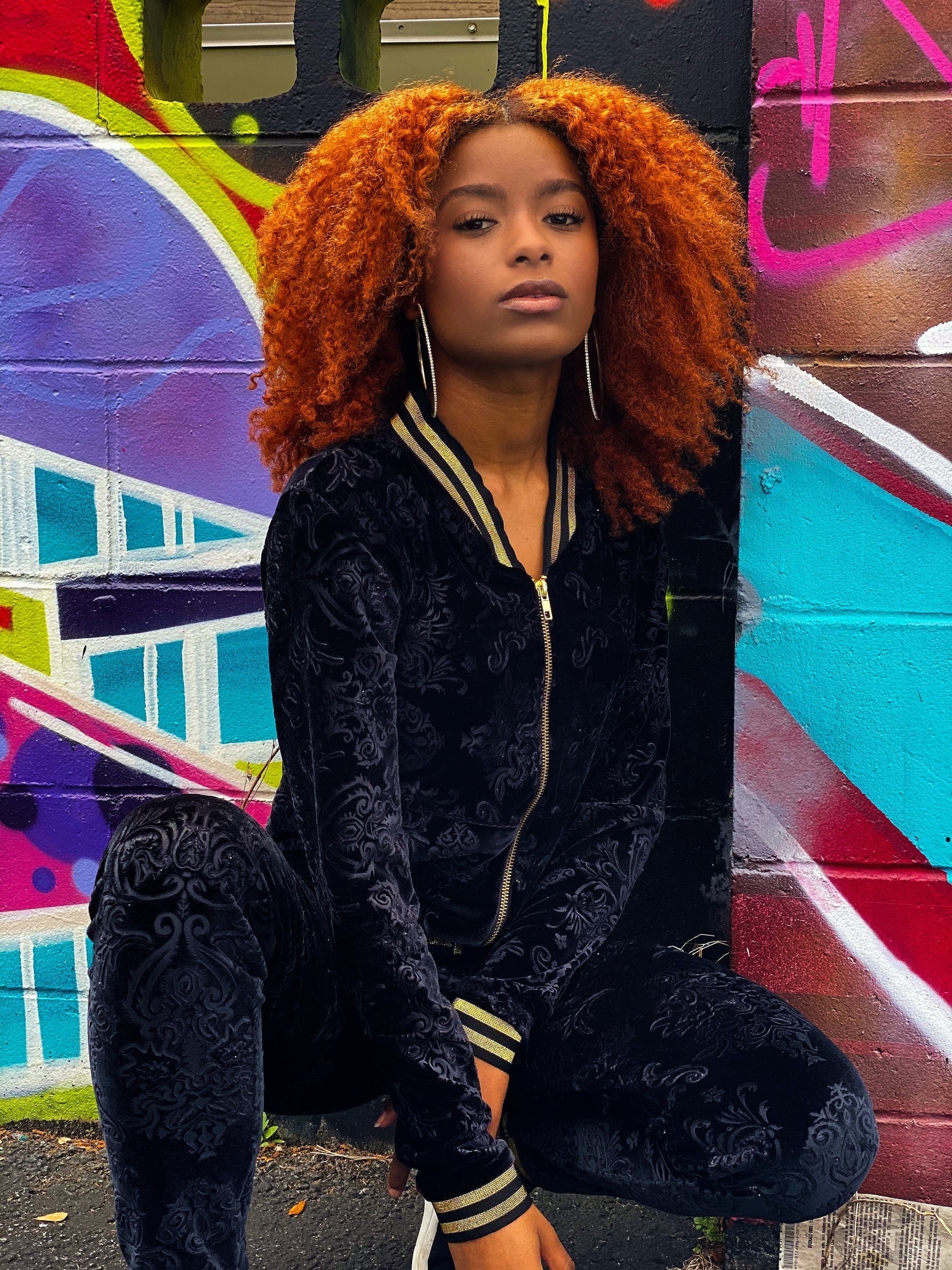 Royalty Velour Tracksuit - Black – Black Owned Everything