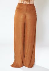 Brown Lurex Liza Pants