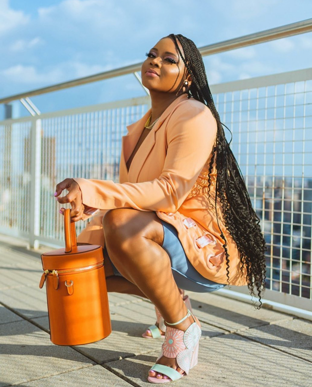 Cylinder discount bucket bag