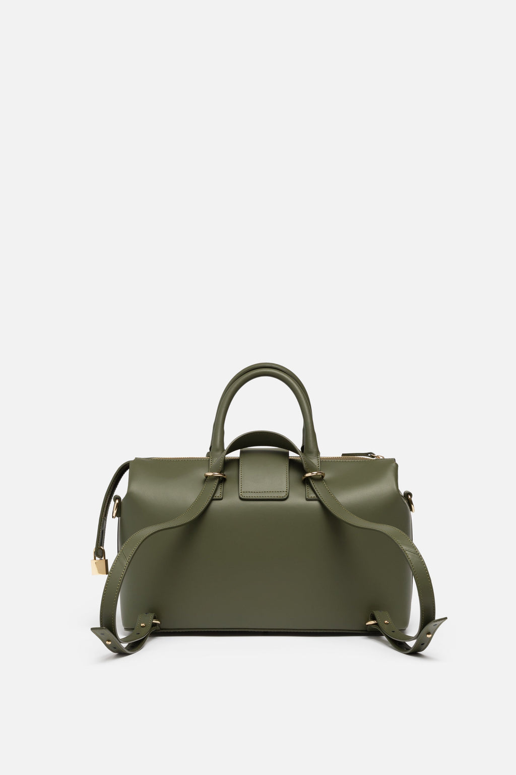 Mcm Green Leather Convertible Tote