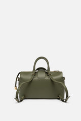 Convertible Executive Leather Bag Classic Size in Olive Green
